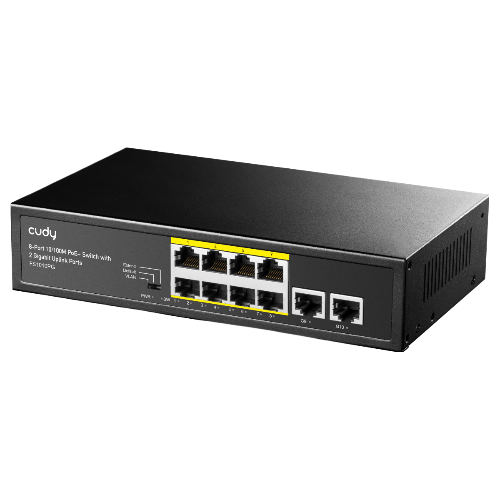 CUDY 8 PORT POE WITH 2 GIGABIT PORTS SWITCH